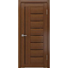 Купить Межкомнатная дверь экошпон Legend ЛУ-17 тёмный орех остеклённая