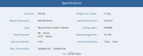 T-Motor AT8030 85CC KV160