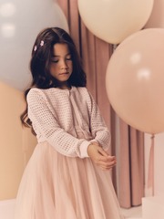 Кардиган вязаный для девочки Next E25-052, Розовый