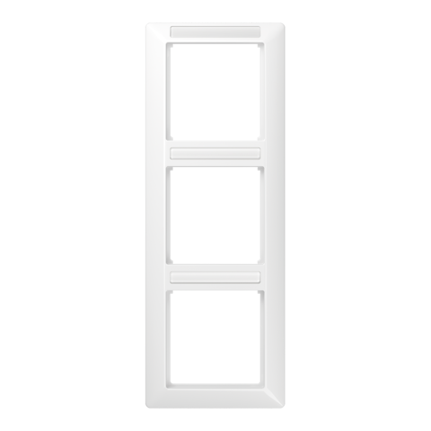 Рамка на 3 поста, с окошком для надписи вертикальная. Цвет Белый. JUNG AS. AS583BFINAWW