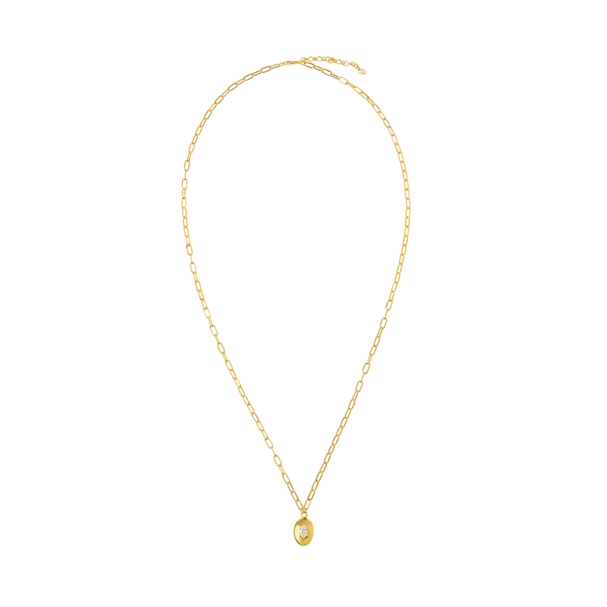 LUV AJ Колье Stone Orb Pendant Necklace – Gold