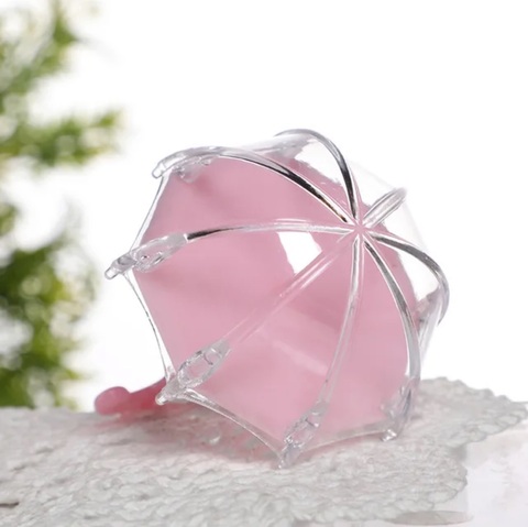 коробка-зонтик , пластик, цвет розовый