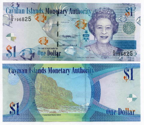 Банкнота Каймановы Острова 1 доллар 2018 год D/6 796825. UNC
