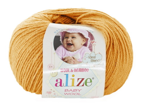 Пряжа Baby wool ( Alize) 14 Желток, фото