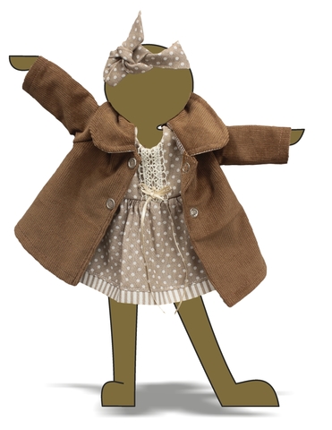 Пальто и платье - Демонстрационный образец. Одежда для кукол, пупсов и мягких игрушек.