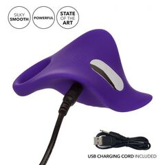 Фиолетовое перезаряжаемое эрекционное кольцо Silicone Remote Orgasm Ring - 