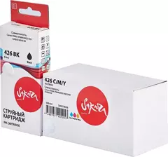 Набор струйных картриджей Sakura SI45BAB001 (426BK+ 426C/M/Y) для Canon PIXMA iP4840;MG5140/5240/6140/8140, водорастворимый тип чернил, черный+мультипак триколор, 2шт в наборе.