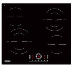 Варочная панель индукционная DeLonghi VITTORIO 2E1F CR, стеклокерамика, независимая установка, чёрная Варочная панель индукционная DeLonghi VITTORIO 2E1F CR, стеклокерамика, независимая установка, чёрная