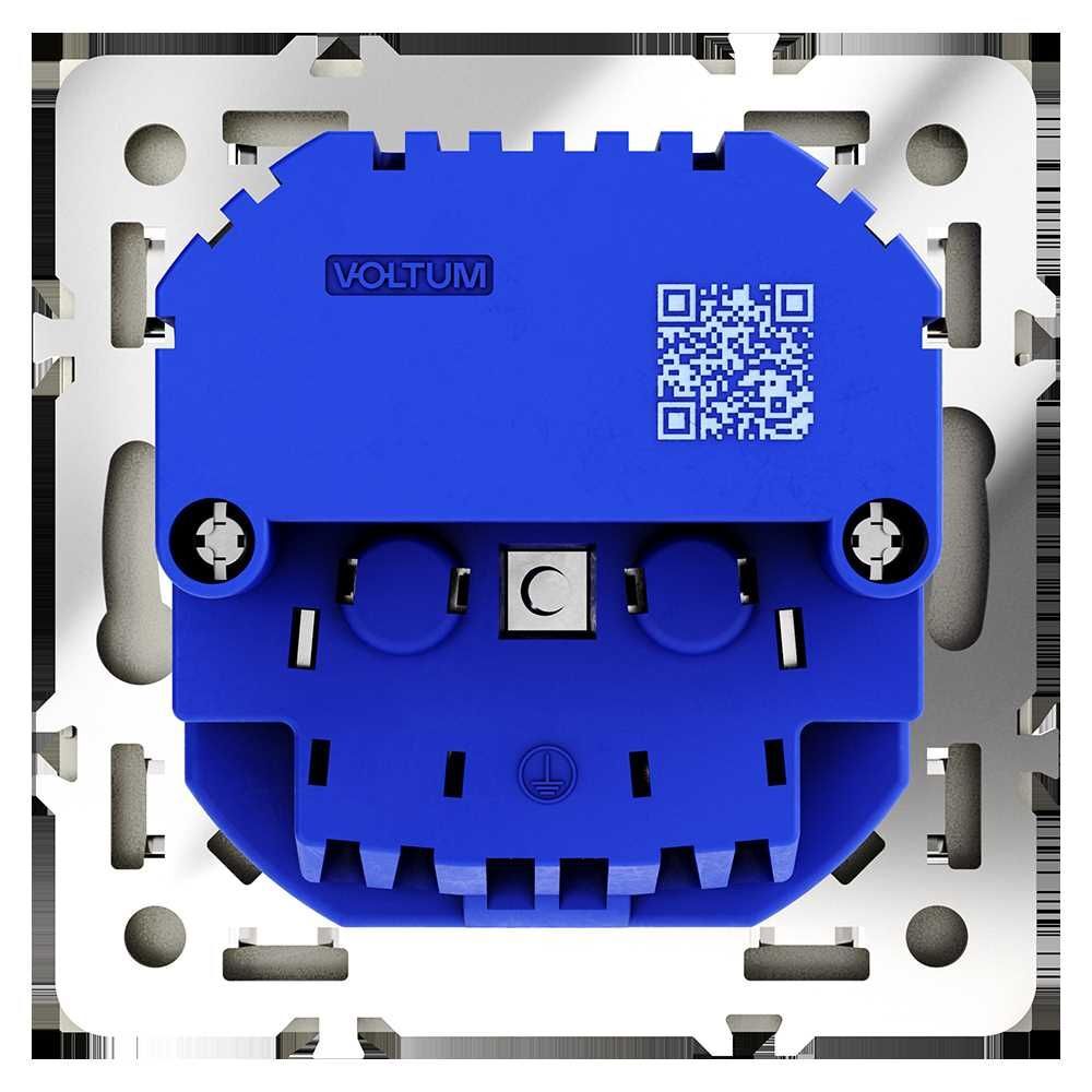Розетка встраиваемая Voltum S70 с заземлением и защитными шторками, 16А, с USB, A+С, (шелк) VLS040504