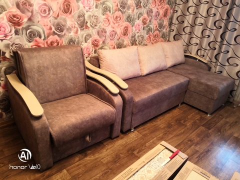 Угловой диван + кресло-кровать 