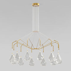 Умная подвесная люстра 201002/12 латунь