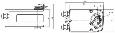 Электропривод Ventart VA03S230S с возвратной пружиной