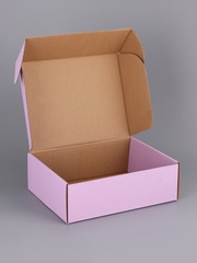 Коробка самосборная одиночная Прямоугольник, Лавандовый, 21*27*9 см, 1 шт.
