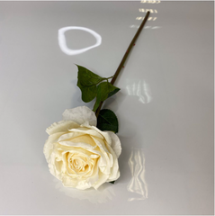 Растение искусственное, Цветок, Роза Фламенко, Айвори, 12*56 см