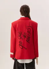 Жакет GOD SAVE THE PRINCESS красного цвета