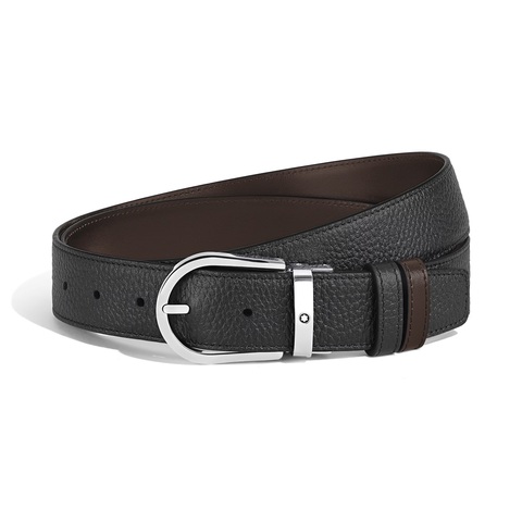 Двусторонний ремень 35 мм из зернистой кожи