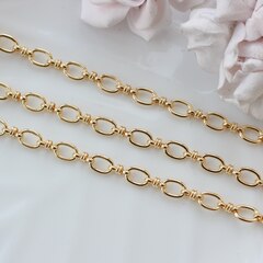 Цепочка 9*6 мм, позолота, 50 см, А216