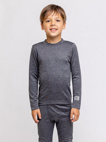 487-26з Термобелье двухслойное, черный меланж