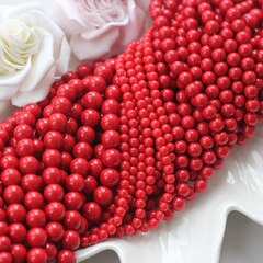 Майорка красная 10 мм, 1 нить, МА212