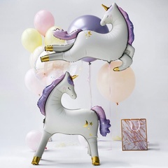 К Ходячая фигура, Единорог Сатин, 38''/97 см, 1 шт. (в упаковке)