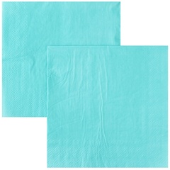 Салфетка бирюзовая 33см 12шт