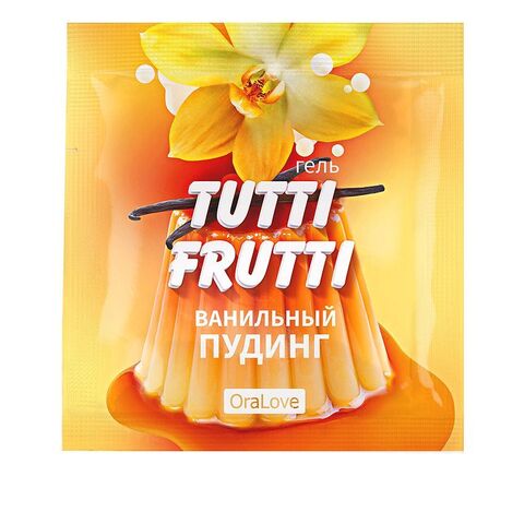 Пробник гель-смазки Tutti-frutti со вкусом ванильного пудинга - 4 гр. - Биоритм Одноразовая упаковка LB-30022t