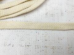 Шнур плоский х/б, ш. 10 мм, турецкое плетение, бежевый