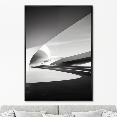 ArtNoMore - Репродукция картины на холсте Architecture, curves of large arches, No 2, 2024г.