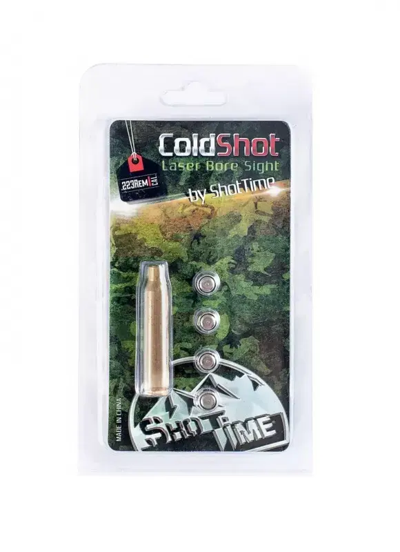 Лазерный патрон ShotTime ColdShot 223 Rem., латунь, лазер красный 655нМ