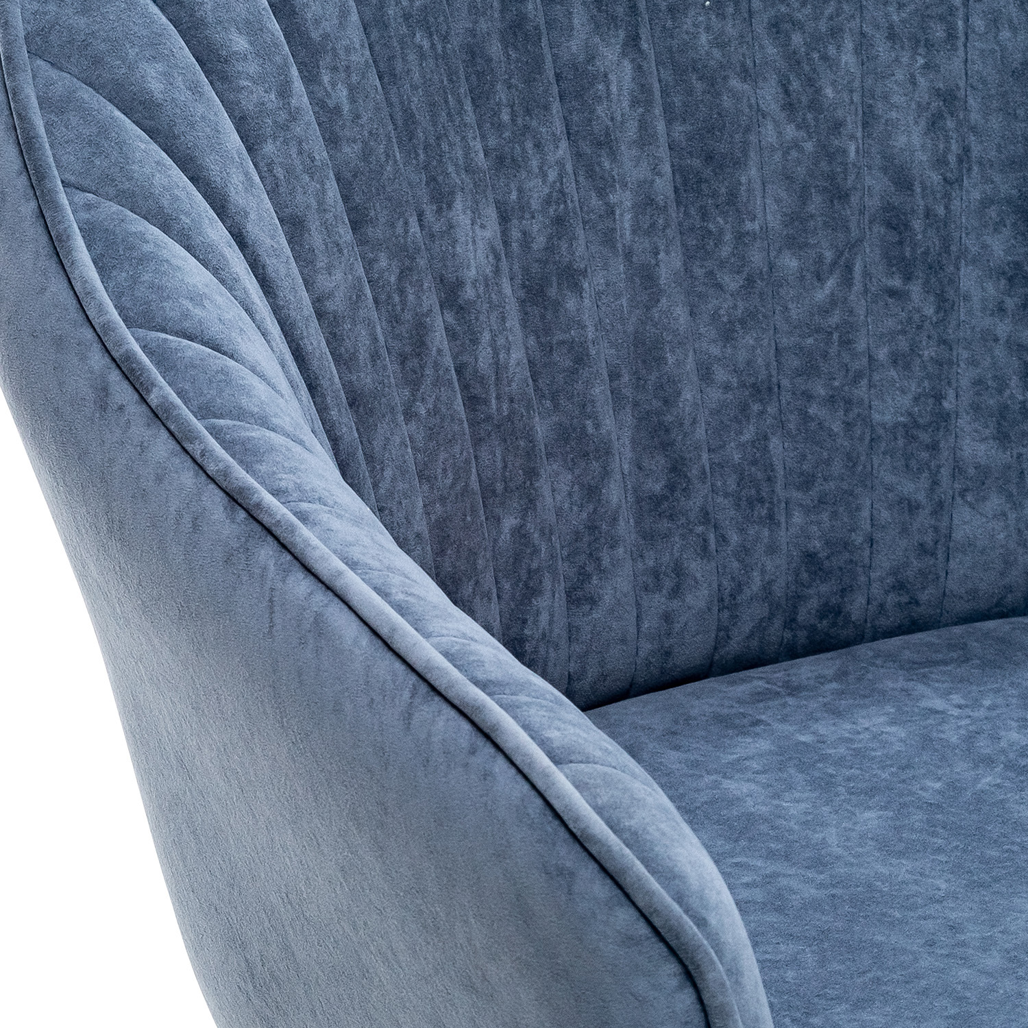 Стул с подлокотниками Leset Вайд, каркас Черный, велюр Синий, фото 7