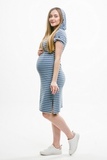 Платье для беременных и кормящих 10377 индиго