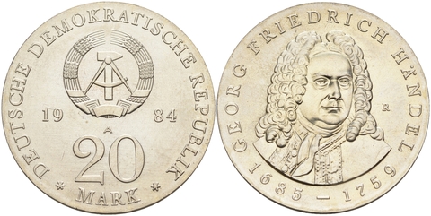 20 марок 300 лет со дня рождения Георга Фридриха.