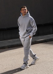 Брюки с начесом MAN, пепельные