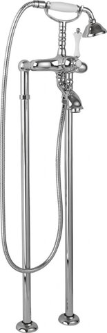 Cezares MARGOT-VDP-02-M MARGOT-VDP-02-M Напольный смеситель для ванны однорычажный с ручным душем, исполнение бронза, ручка бронза