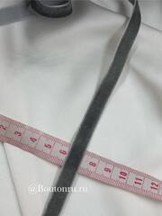Лента бархатная серая