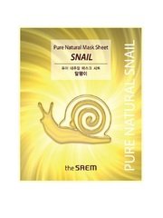 The Saem Pure Natural Mask Sheet Snail тканевая маска с муцином улитки