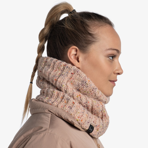 Картинка шарф-труба Buff Neckwarmer Knitted Polar Kim Pale Pink - 4