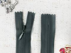 Молнии потайные, L 20 см, тёмный хаки
