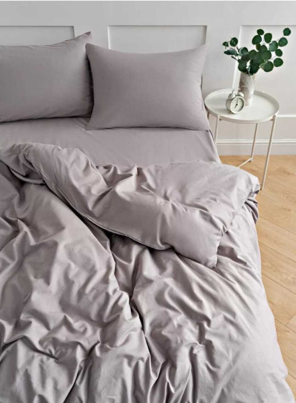 ZEPHYR HOME КПБ на двуспалку Тенсель Серо-бежевый