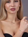Колье Скрепка с фианитами