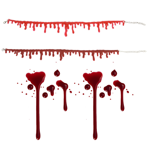 Ожерелье кровавое украшение на Хэллоуин