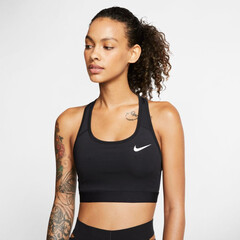 Бюстгальтер спортивный Nike Dri-Fit Swoosh Band Bra Non Pad - black/black/white