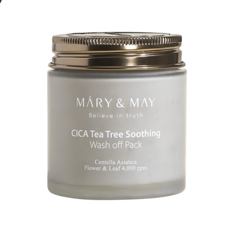 Mary&May Маска глиняная для лица с экстрактом центеллы и чайным деревом Cica TeaTree Soothing Wash off Pack 125 гр