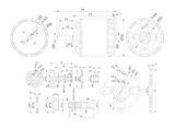 T-Motor AT4130 3D KV230 для фиксированного крыла с длинным валом
