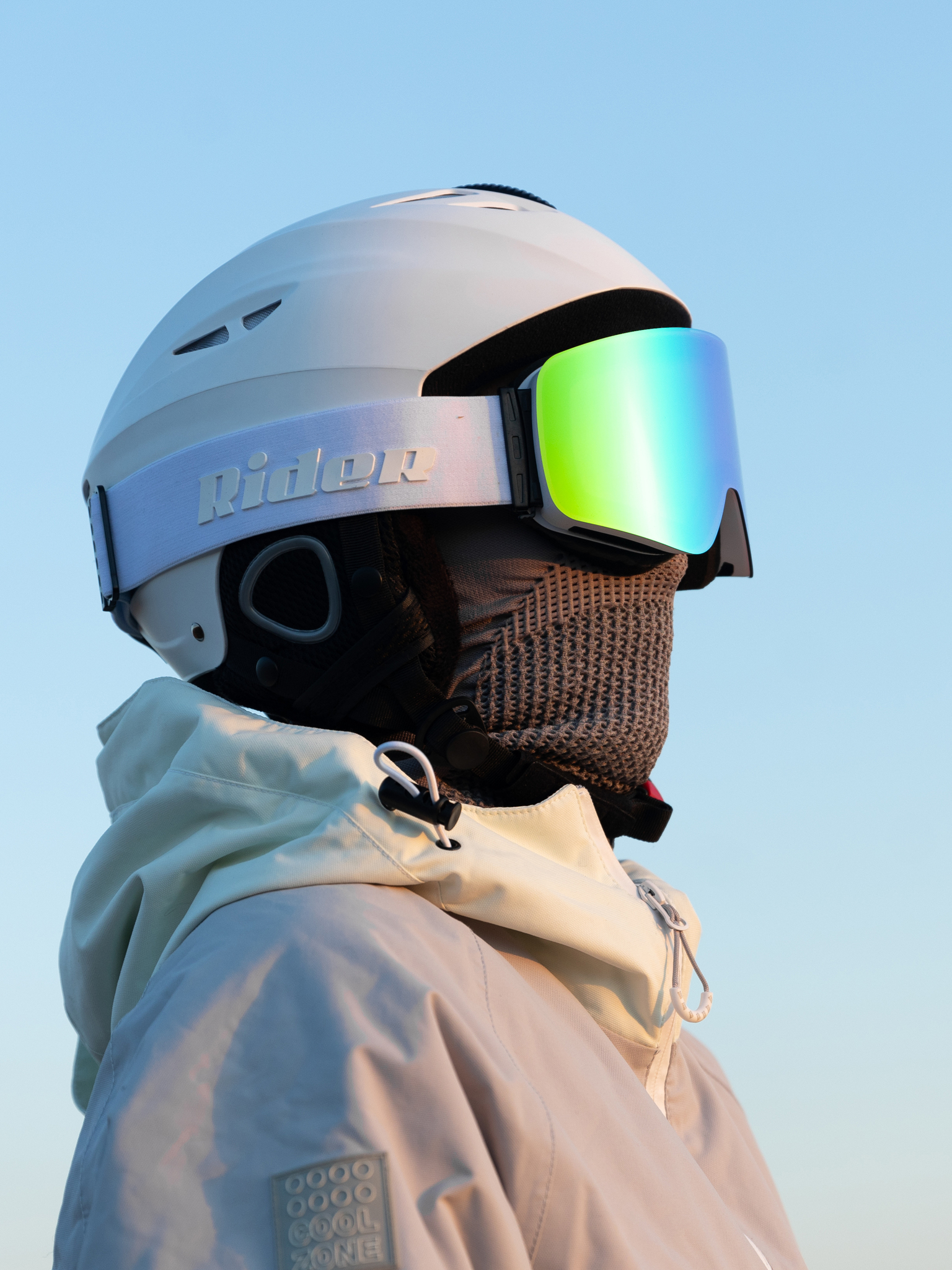 Маска горнолыжная EasyRider WHITE цвет зеленый - Маски горнолыжные | iRide shop фото 4