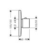 Hansgrohe 15770000 *СНЯТ*HG 15 770 000 Puravida Термостат центральный, 43 л/мин (внешняя монтажная часть)