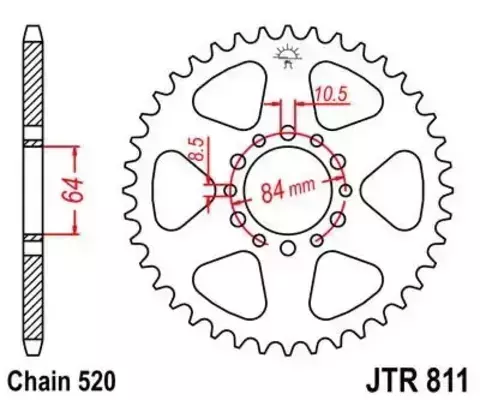 Звезда ведомая JTR811 48