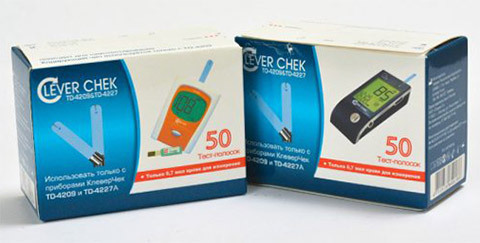 Тест-полоски Clever Chek 50 шт. для ТД-4209,ТД-4227А