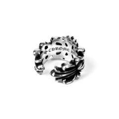 50814- Разъемное кольцо DOUBLE FLORAL RING  CHROME HEARTS из серебра