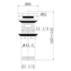 Донный клапан ABBER AF0010MRG с переливом, розовое золото матовое